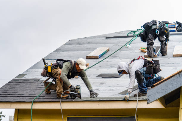 Professional Storm Damage Roof Repair technician working in Half Moon Bay, CA